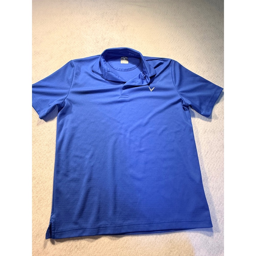 Callaway Opti-Dri Mens Blue Short Sleeve Golf Polo Shirt Medium MA5508